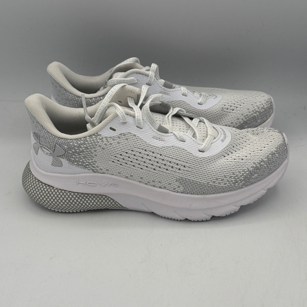 Under Armour HOVR Turbulence 2 Women Running Shoes 6.5 White Grey 3026525-101